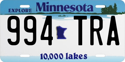 MN license plate 994TRA