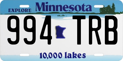 MN license plate 994TRB
