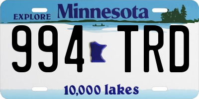 MN license plate 994TRD