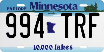 MN license plate 994TRF