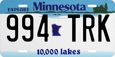 MN license plate 994TRK