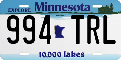 MN license plate 994TRL