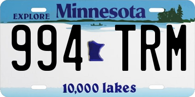 MN license plate 994TRM
