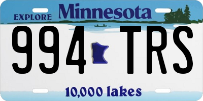 MN license plate 994TRS