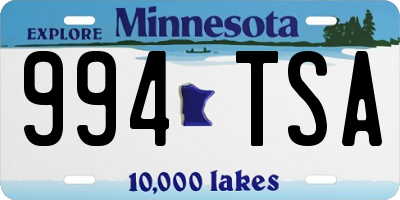 MN license plate 994TSA