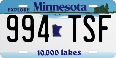 MN license plate 994TSF