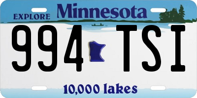 MN license plate 994TSI
