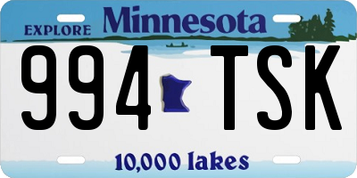 MN license plate 994TSK