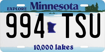 MN license plate 994TSU