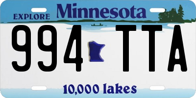 MN license plate 994TTA