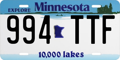 MN license plate 994TTF