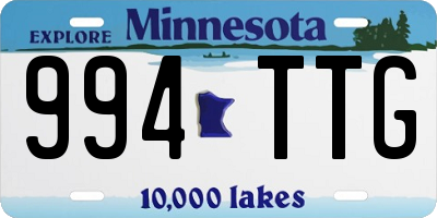 MN license plate 994TTG