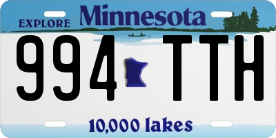 MN license plate 994TTH