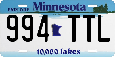MN license plate 994TTL