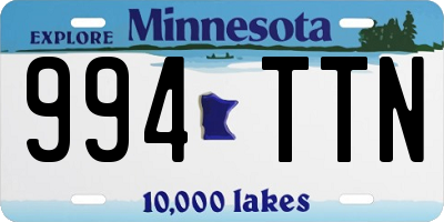 MN license plate 994TTN