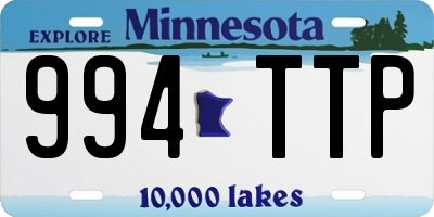 MN license plate 994TTP