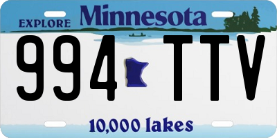 MN license plate 994TTV