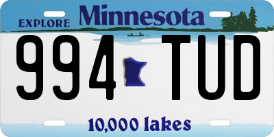 MN license plate 994TUD