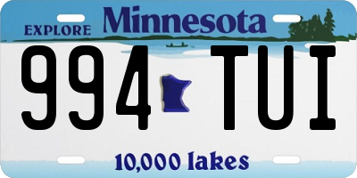 MN license plate 994TUI