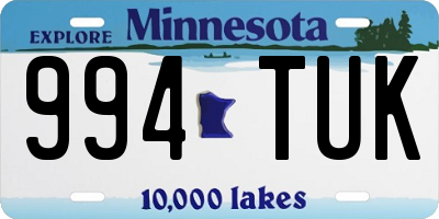 MN license plate 994TUK