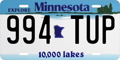 MN license plate 994TUP
