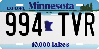 MN license plate 994TVR