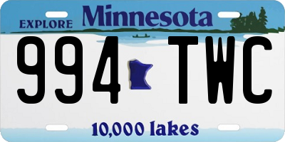 MN license plate 994TWC
