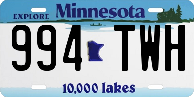 MN license plate 994TWH