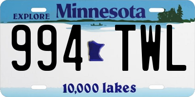 MN license plate 994TWL