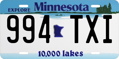 MN license plate 994TXI