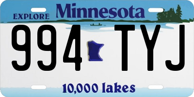 MN license plate 994TYJ