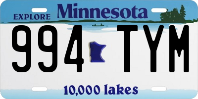 MN license plate 994TYM