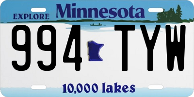 MN license plate 994TYW
