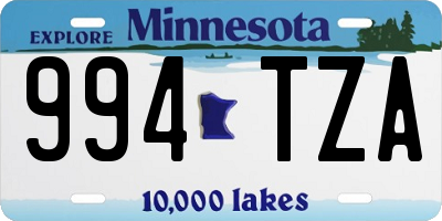 MN license plate 994TZA