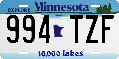 MN license plate 994TZF