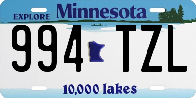 MN license plate 994TZL