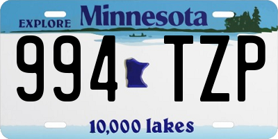 MN license plate 994TZP