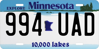 MN license plate 994UAD