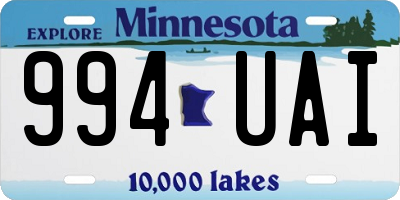MN license plate 994UAI