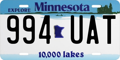 MN license plate 994UAT
