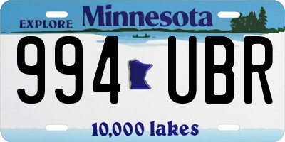 MN license plate 994UBR