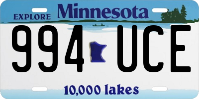 MN license plate 994UCE