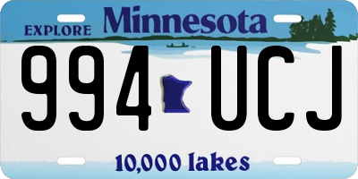 MN license plate 994UCJ
