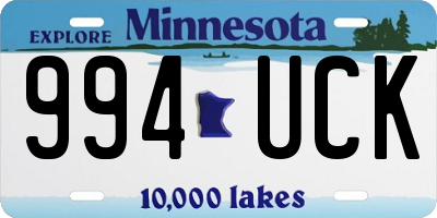 MN license plate 994UCK
