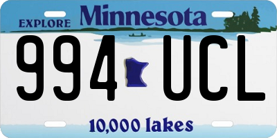 MN license plate 994UCL