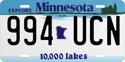 MN license plate 994UCN