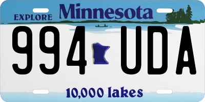 MN license plate 994UDA
