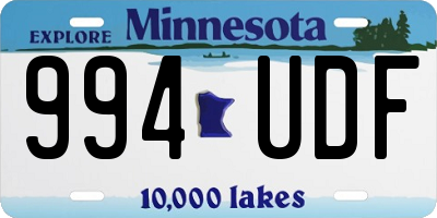 MN license plate 994UDF