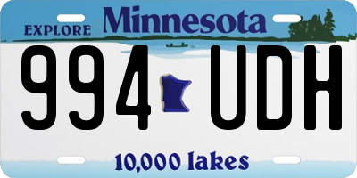 MN license plate 994UDH