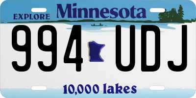 MN license plate 994UDJ